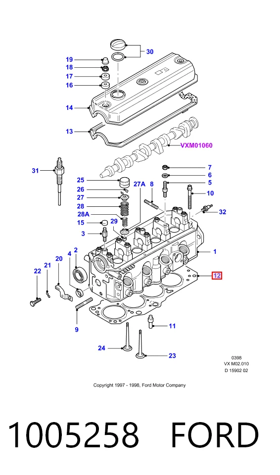 Прокладка ГБЦ Ford Galaxy I VX минивэн (WGR) (1994 - 2000) цена, от 27.78 USD