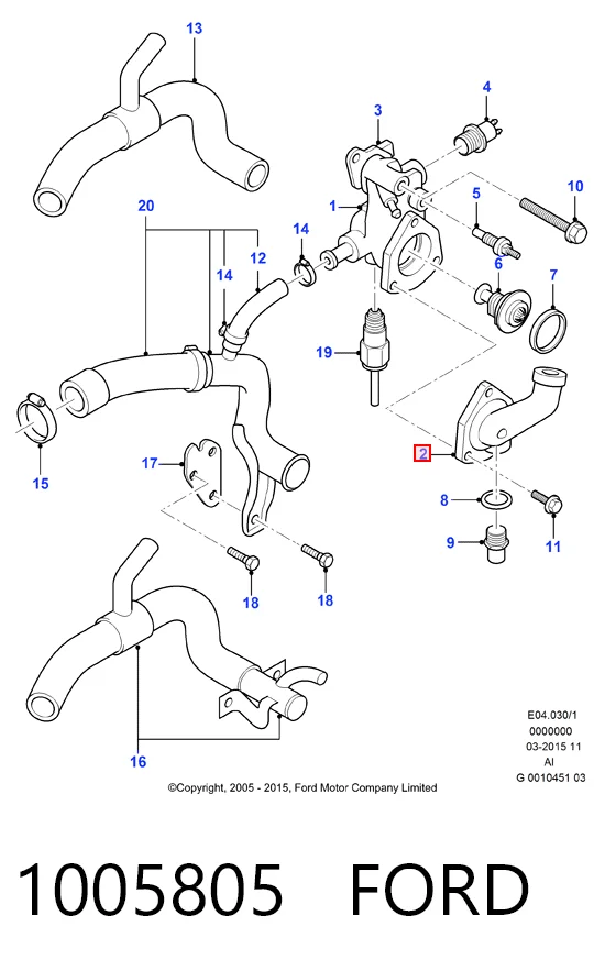 Шланг/патрубок системы охлаждения Ford Fiesta Mk4 хэтчбек (JAS, JBS) (1996 - 2002) цена, от 5.07 USD