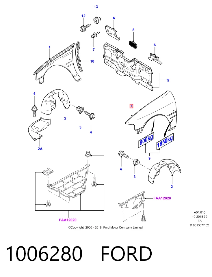  Крыло переднее левое Ford Escort 7