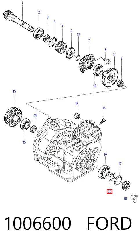 1006600 Ford Лампочка дальнего света