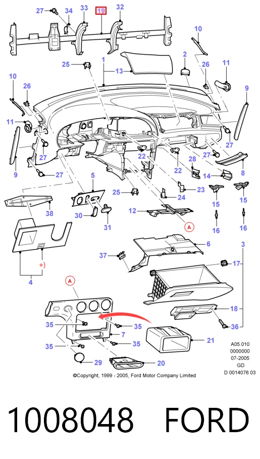 Зеркало заднего вида правое на Ford Fiesta Mk4 JAS, JBS