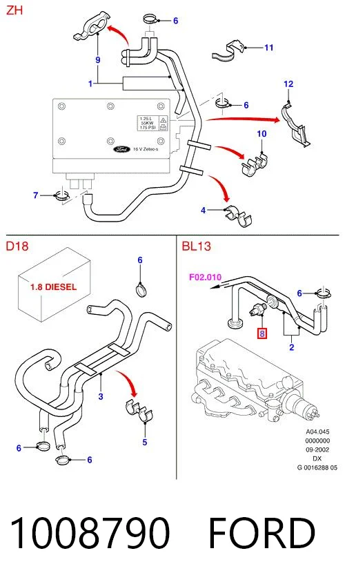 1008790 Ford Термовыключатель