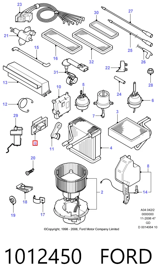 1012450 Ford Реле печки