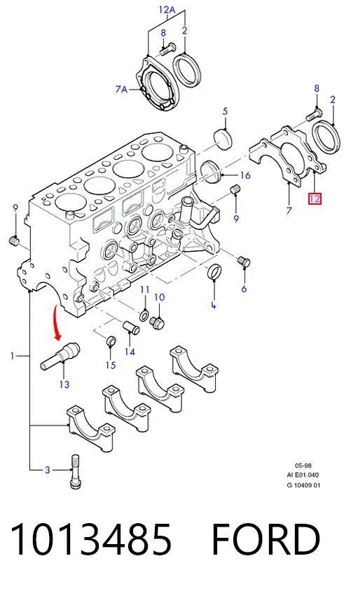 Сальник коленвала задний ES1163 DP Group