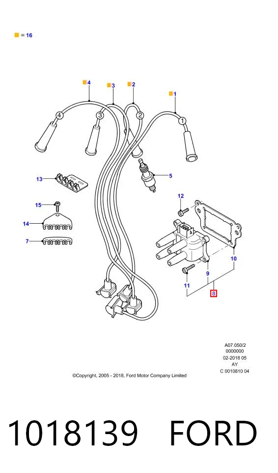 1018139 Ford Катушка зажигания