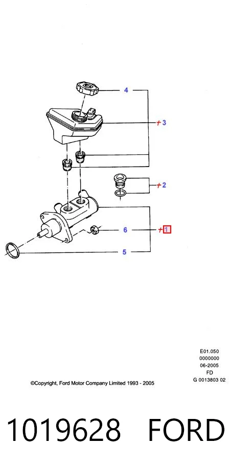 Цилиндр тормозной, главный на Ford Mondeo I GBP