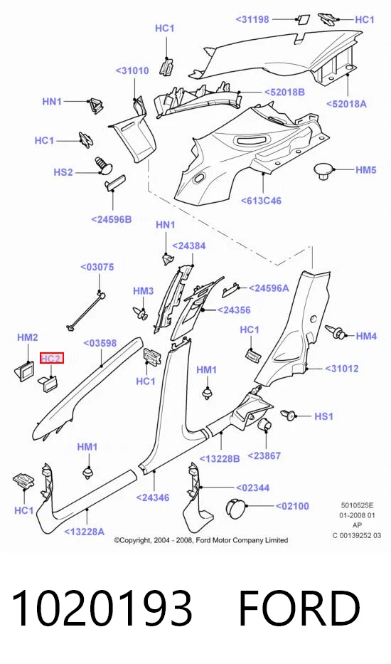 1020193 Ford Автостекло