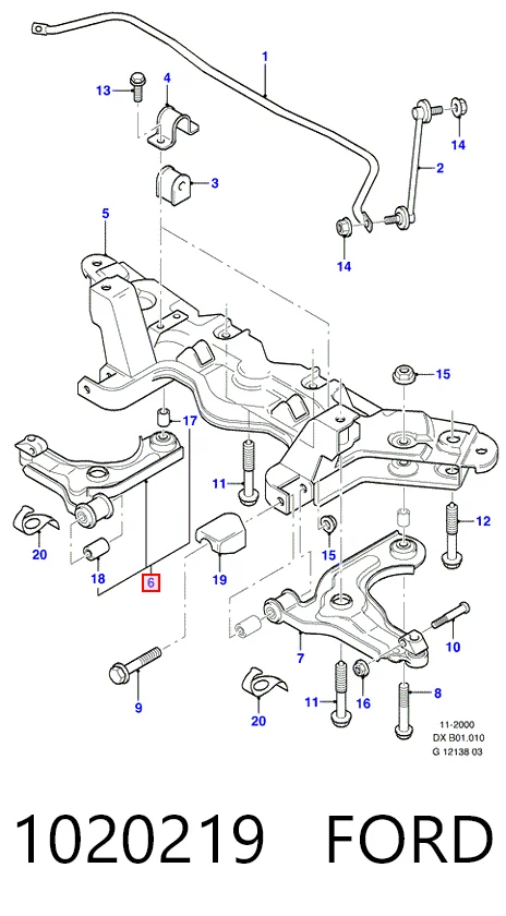 Купить Нижний рычаг Форд Фиеста COURIER J5S, J3S