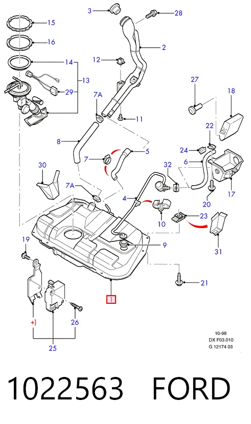  Бензобак Ford Fiesta 