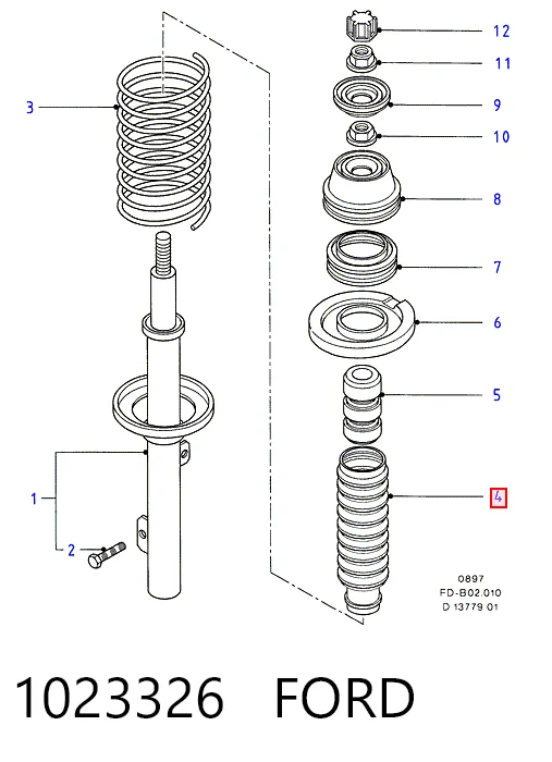 1023326 Ford Пыльник стойки передней