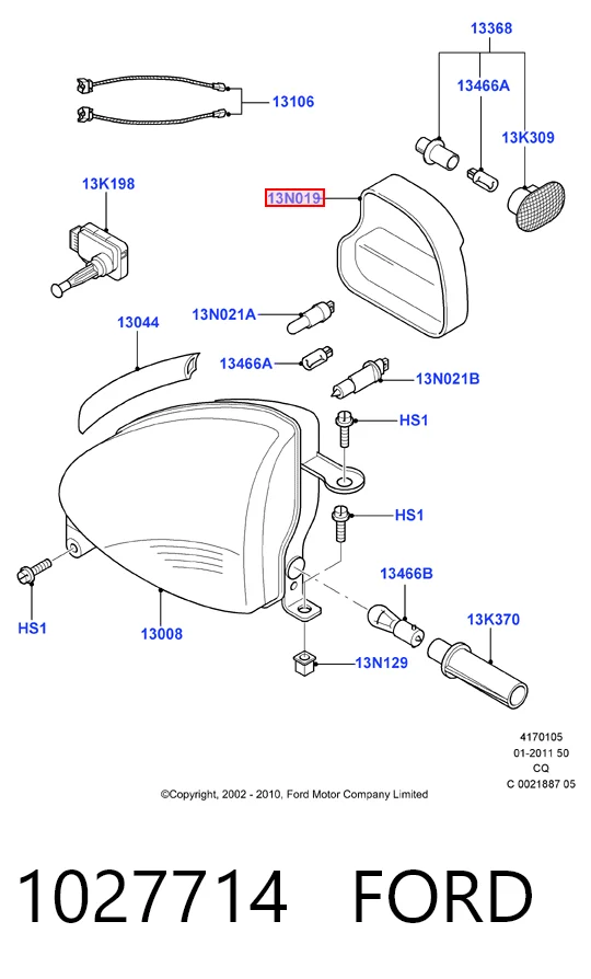  Правая фара Ford Ka 