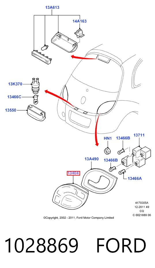 Фонари задние на Ford Ka  RBT