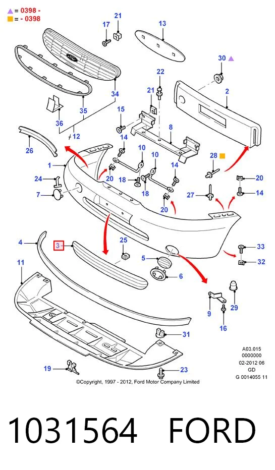 Купить KH2554994 Starline Решетка переднего бампера, центральная