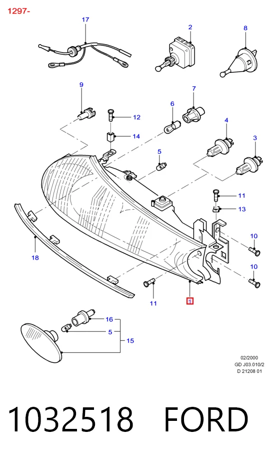 Фара передняя правая на Ford Mondeo II BFP