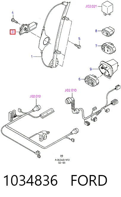  Стеклоподъемник передней правой двери Ford Mondeo 2