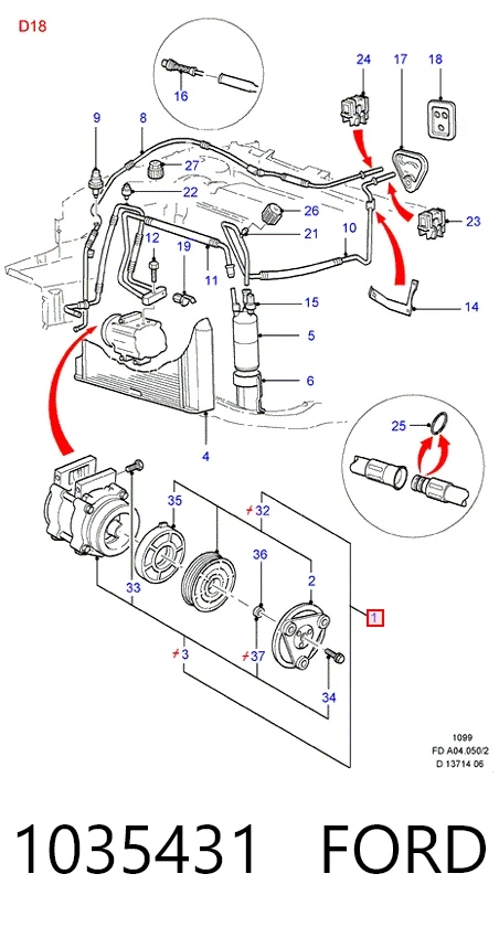 1035431 Ford Компрессор хладагента