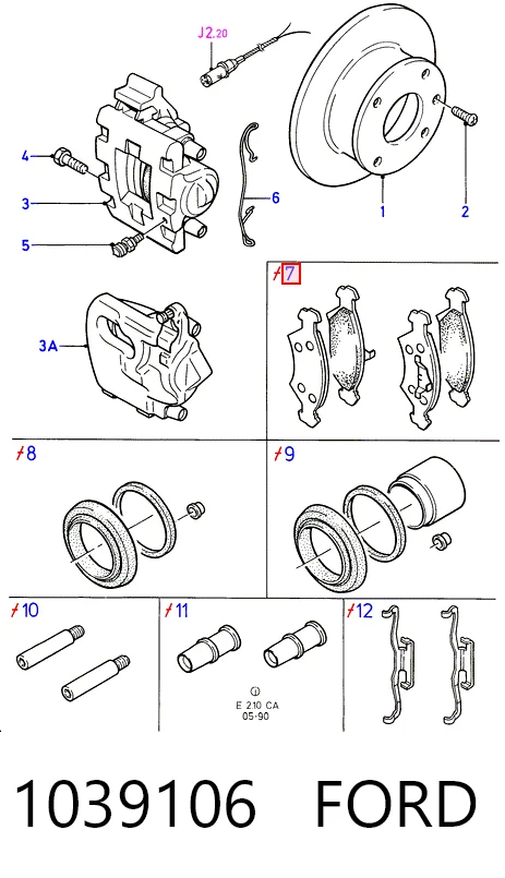 1039106 Ford Колодки передние