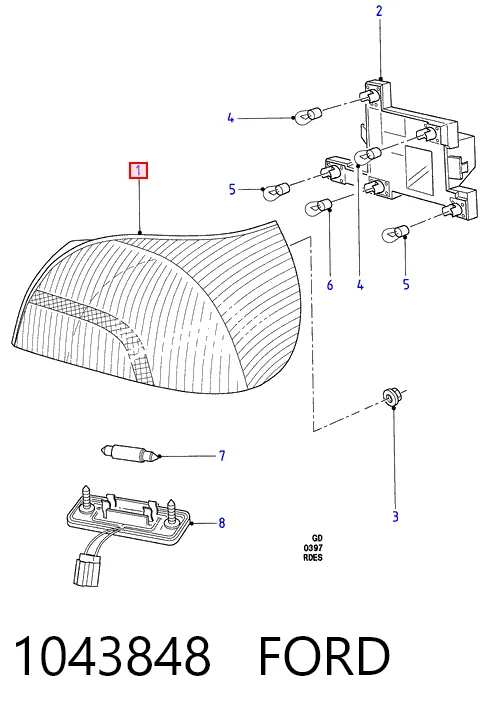 Фонарь задний правый Ford Mondeo II седан (BFP) (1996 - 2000) цена, от 31.95 USD
