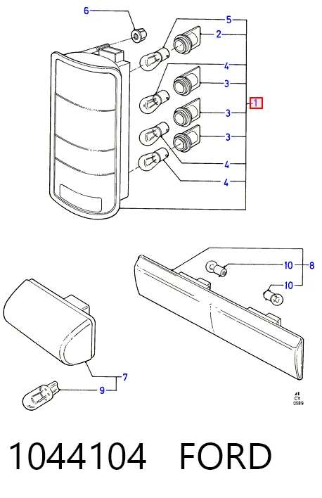 1044104 Ford Задний левый стоп