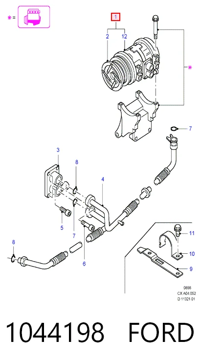  Компрессор кондиционера Ford Fiesta 