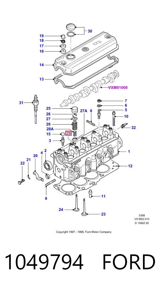 Сальники клапанов CO49472012 Corteco