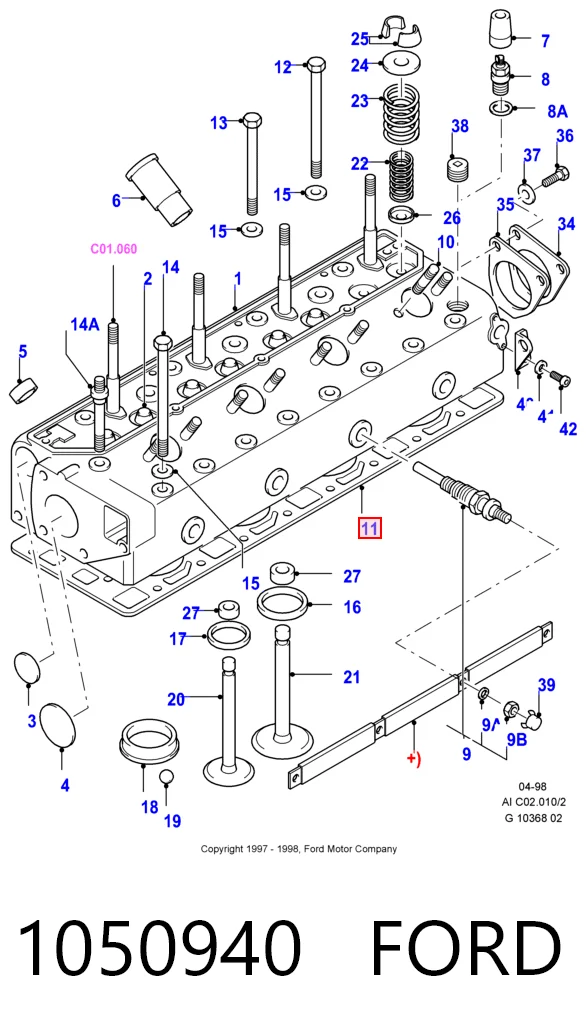 Прокладка головки блока на Ford Sierra II GBG, GB4