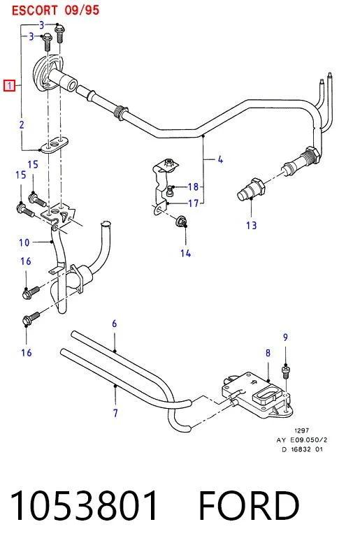 Клапан рециркуляции отработавших газов EGR на Ford Mondeo II BFP