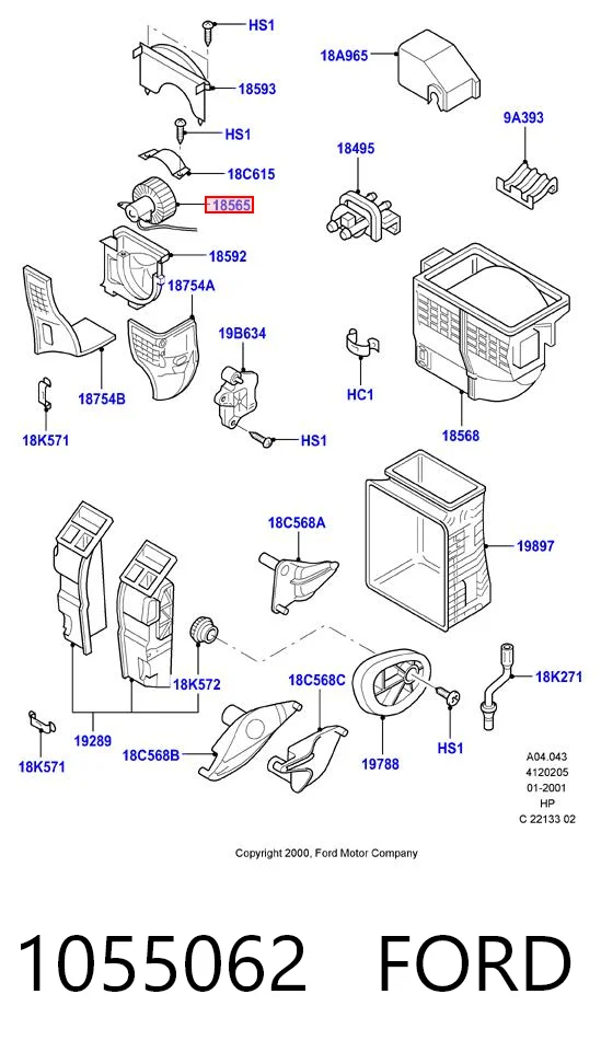 1055062 Ford Электромотор печки
