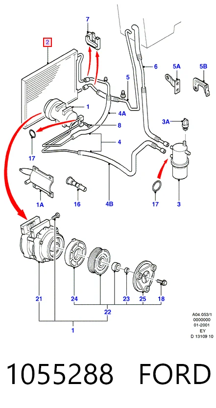 Конденсатор кондиционера Ford Transit IV фургон (E) (1994 - 2000) цена, от 106.43 USD