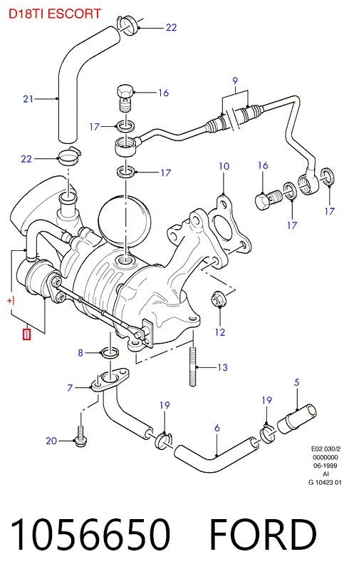 Турбонагнетатель Ford Mondeo II седан (BFP) (1996 - 2000) цена, от 80.99 USD