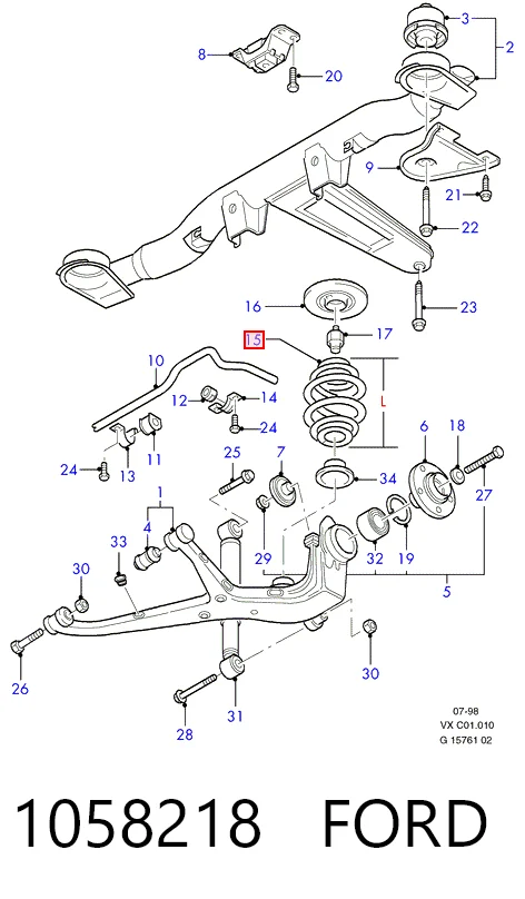  Задняя пружина Volkswagen Sharan 1