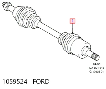 Купить 1059524 Mazda Привод в сборе левый