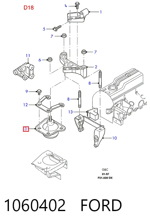 Подушка двигателя JP Group B1034 цена, от 50.84 USD