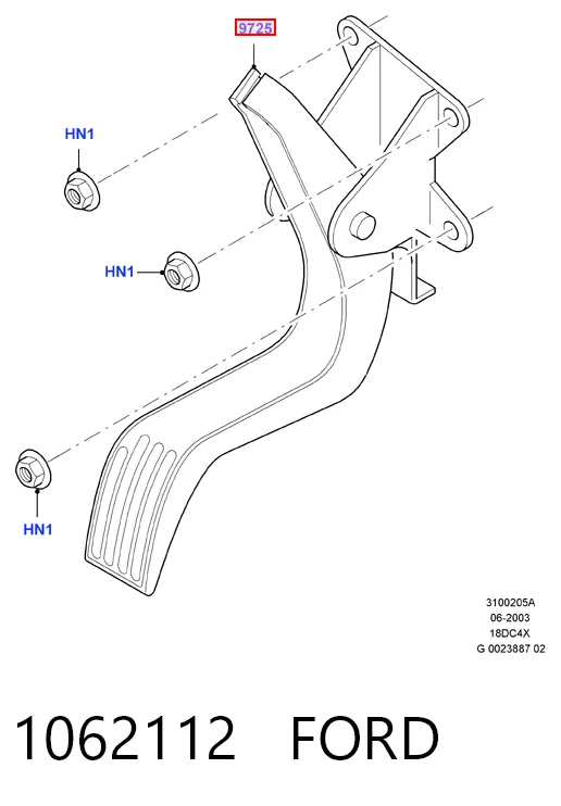 Педали газа на Ford Focus I DFW