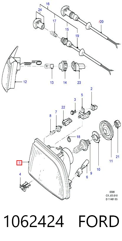 Правая блок фара Ford Fiesta Mk3 хэтчбек (GFJ) (1989 - 1995) цена, от 21.37 USD