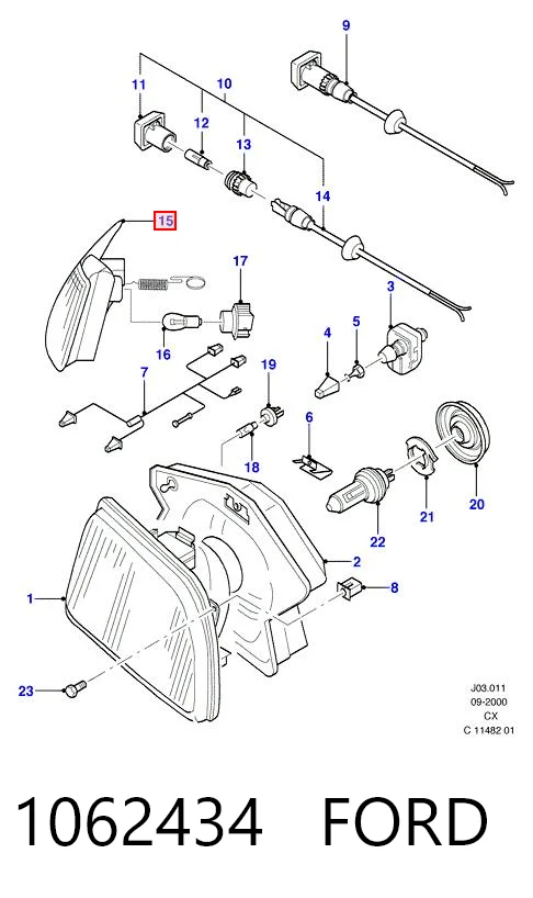 1062434 Ford Поворотник правый