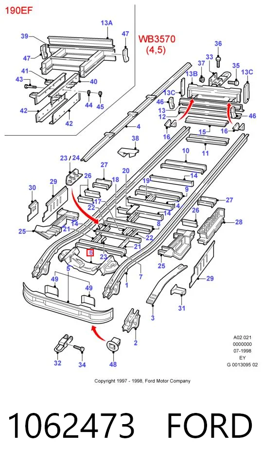 Подрамник передней подвески на Ford Transit IV E