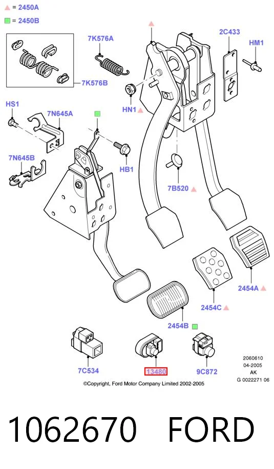 1062670 Ford Датчик тормоза