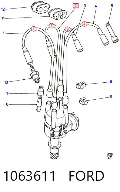 1063611 Ford Провода высоковольтные