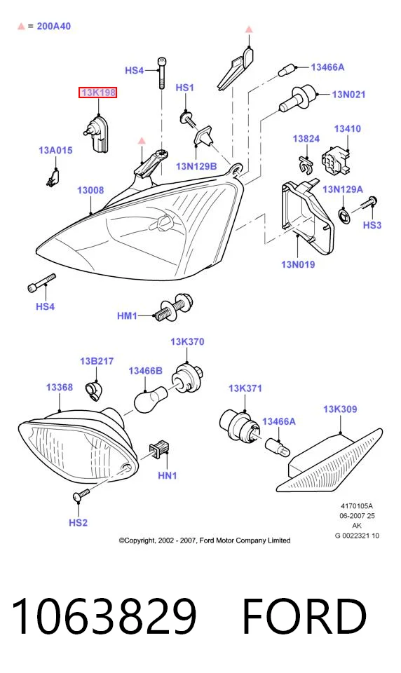 1063829 Ford Гидрокорректор фар