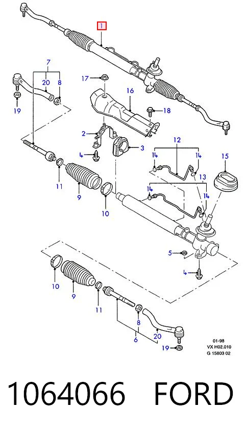 1064066 Ford Управление рулевое в сборе