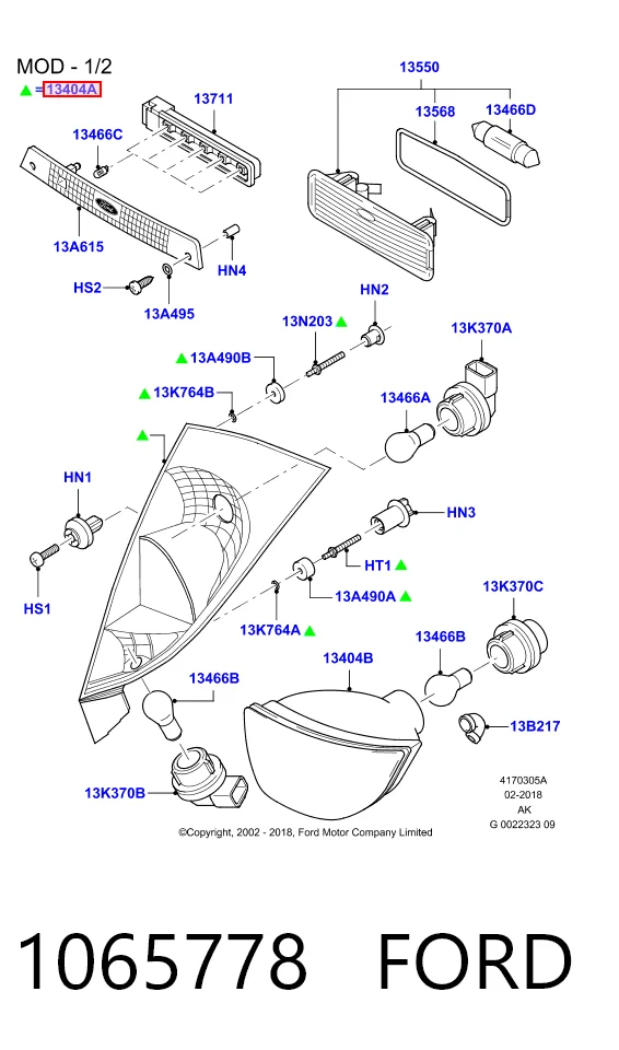 Фонарь задний правый Ford Focus I хэтчбек (DAW, DBW) (1998 - 2004) цена, от 8.94 USD