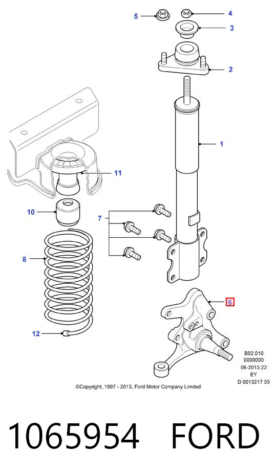 Кулак поворотный передний левый Hmpx HMP92VB3108AF