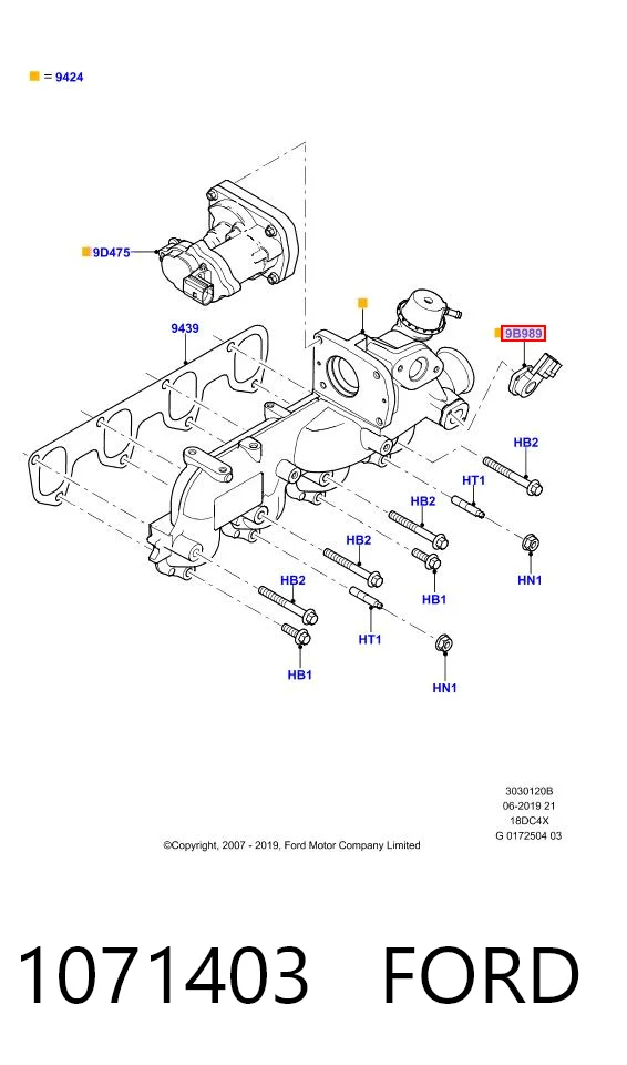 1071403 Ford Датчик положения дроссельной заслонки