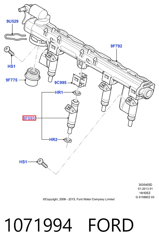 Форсунка инжектора Ford Fusion универсал (JU) (2002 - 2012) цена, от 9.86 USD