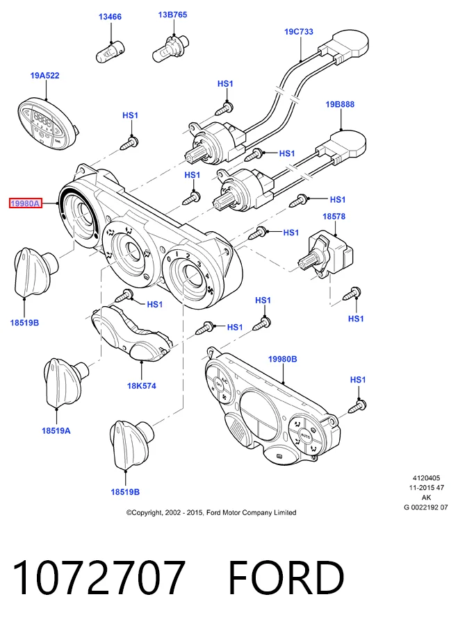 Механизм управления кондиционером на Ford Focus I DNW