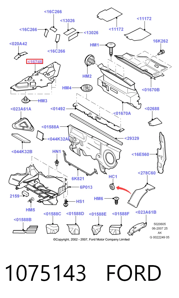 Обшивка капота Ford Focus I седан (DFW) (1999 - 2005) цена, от 36.22 USD