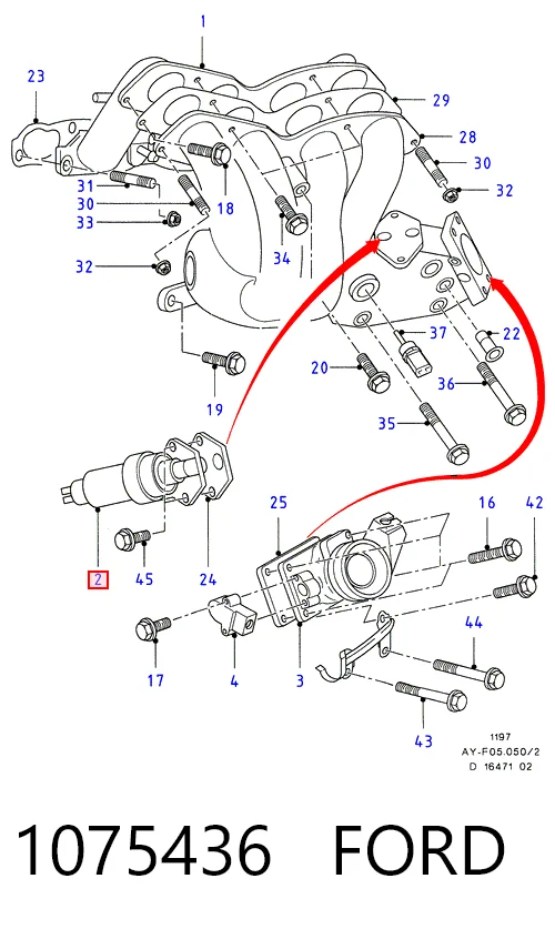 1075436 Ford Датчик холостого хода