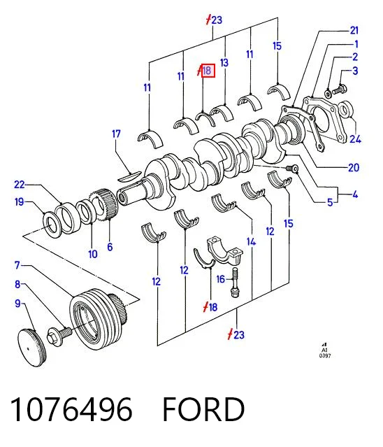 DP2325STD DP Group Полумесяц полукольцо упорное разбега коленвала