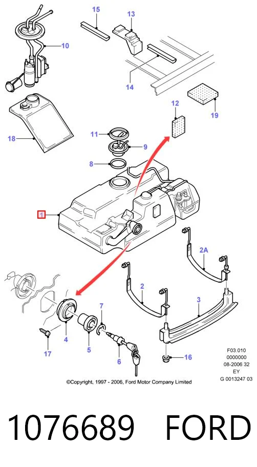 Бак топливный на Ford Transit IV E
